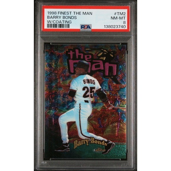 Other - 1998 Topps Finest The Man Barry Bonds #TM2 PSA 8 Nm-Mint w/Coating 042/500 RARE
